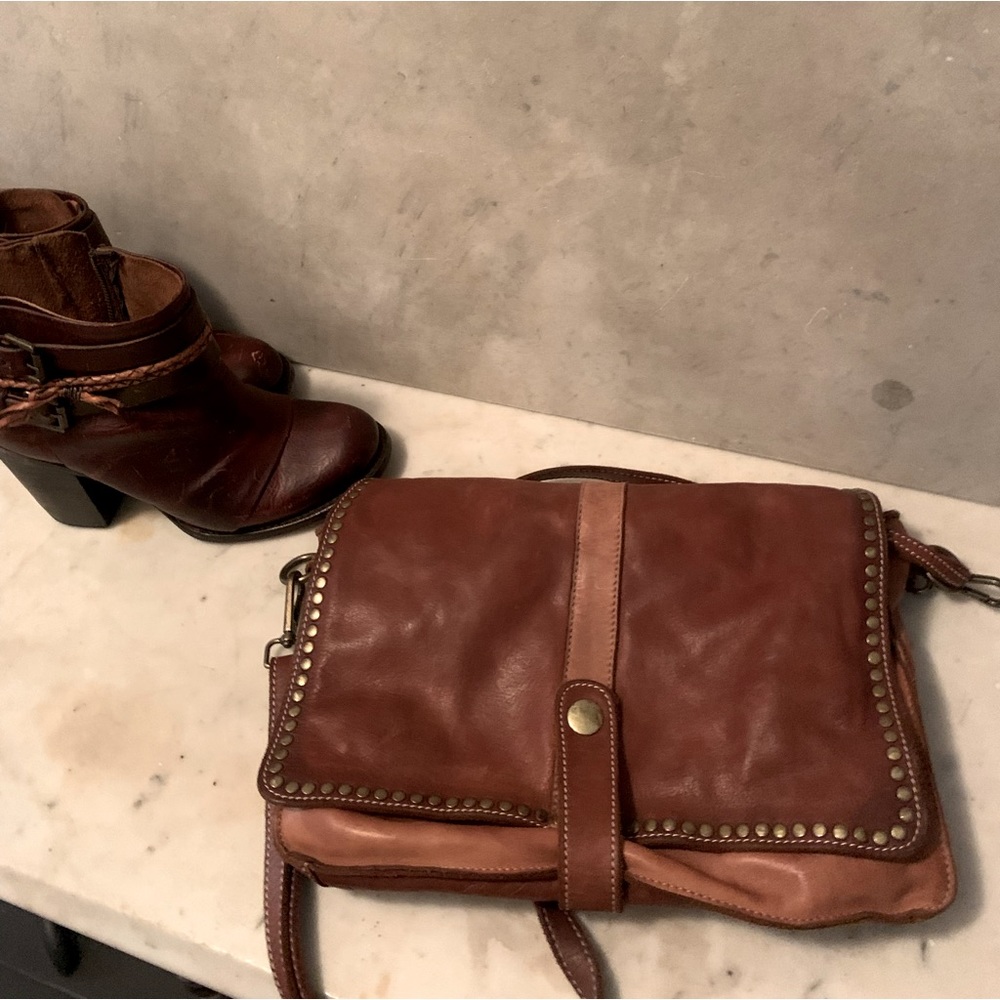 Violi Castellano Milani Genuine Italian Leather Messenger Crossbody Bag